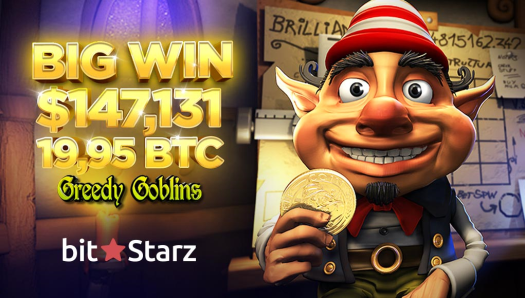 BitStarz player grabs a 19.995 BTC win on Greedy Goblin!